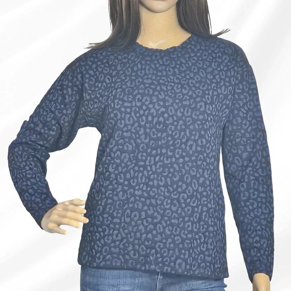 2/$50 Michael Kors Jacquard Cat Print Top Petite NWT